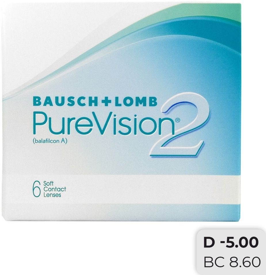 Отзывы о Контактные линзы Pure Vision 2 Ежемесячные -5.00/14.0/8.6 6шт Отзывы о Контактные линзы Pure Vision 2 Ежемесячные -5.00/14.0/8.6 6шт