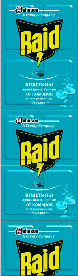 Пластины Raid Эвкалипт от комаров 10шт