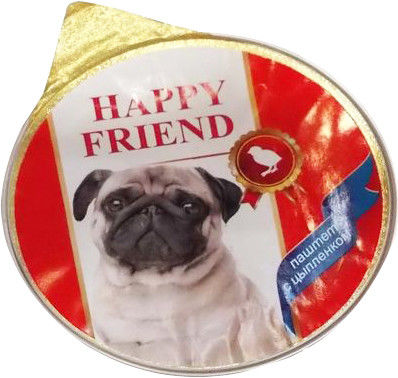 Корм для собак Happy Friend Паштет с цыпленком 125г Корм для собак Happy Friend Паштет с цыпленком 125г