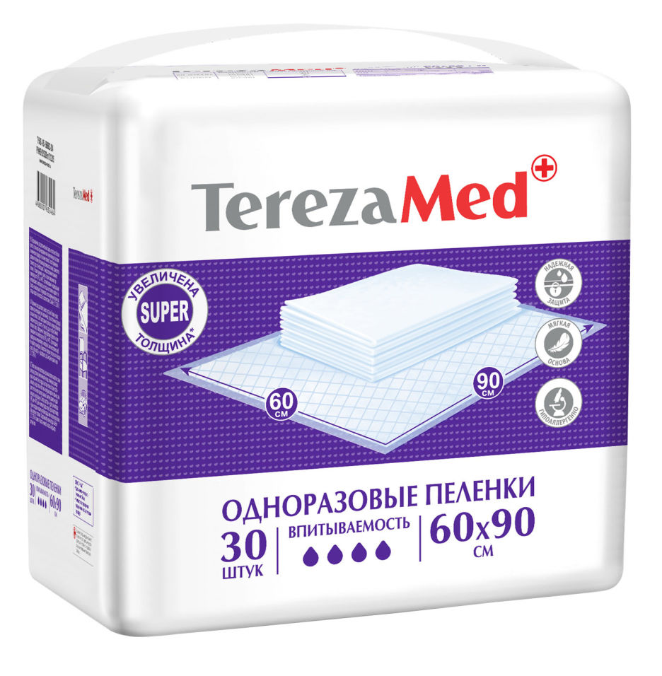 Отзывы о Пеленки одноразовые TerezaMed Super 60*90см 30шт Отзывы о Пеленки одноразовые TerezaMed Super 60*90см 30шт