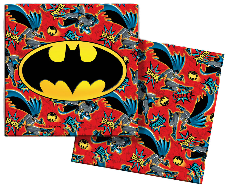 Салфетки бумажные Batman красные 3 слоя 33*33см 20шт