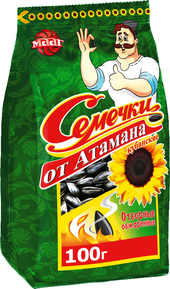 Семечки от Атамана МААГ Кубанские отборные обжаренные 100г