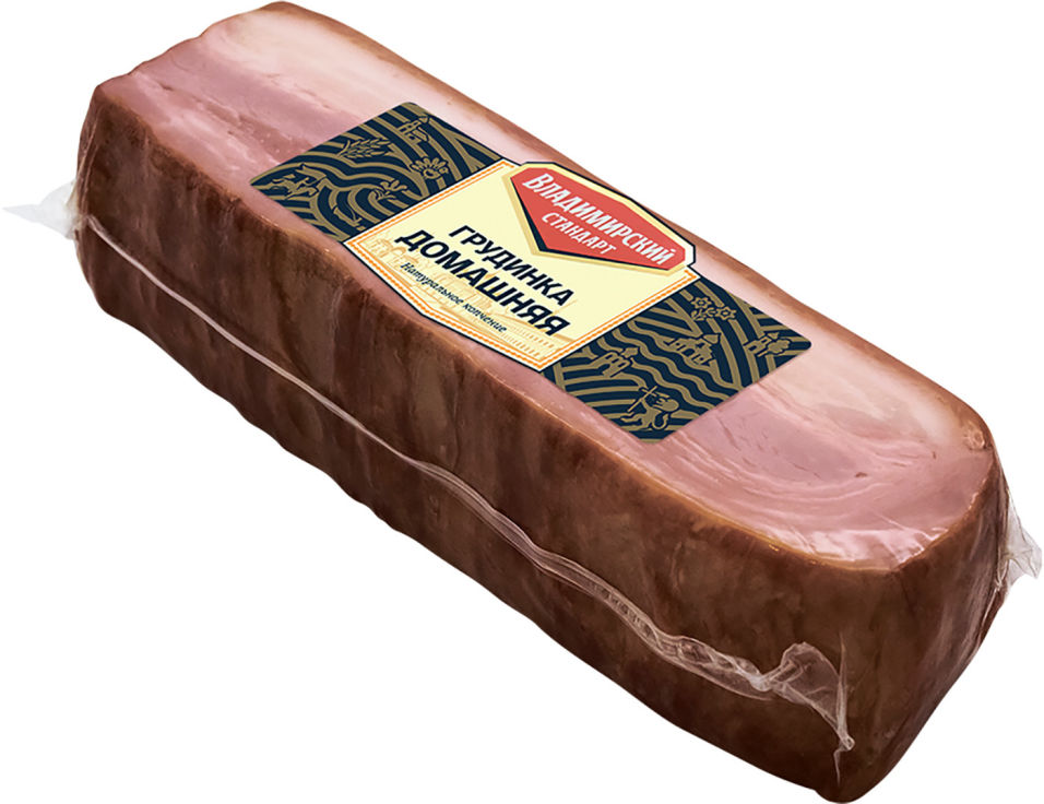 Грудинка Владимирский стандарт Домашняя варено-копченая 0.2-0.4кг