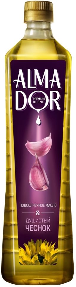 Масло подсолнечное Almador с маслом чеснока 790мл