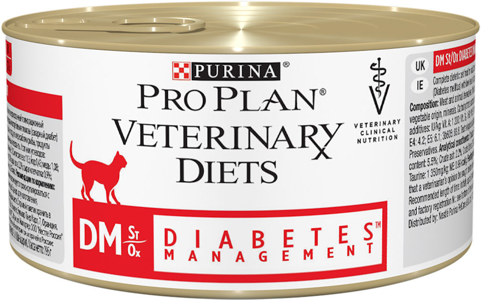 Корм для кошек Pro Plan Veterinary Diets DM при диабете 195г Корм для кошек Pro Plan Veterinary Diets DM при диабете 195г