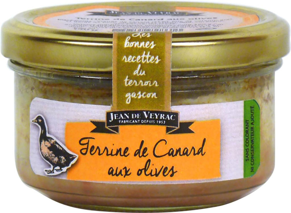 Паштет Jean de Veyrac из утки с оливками 130г