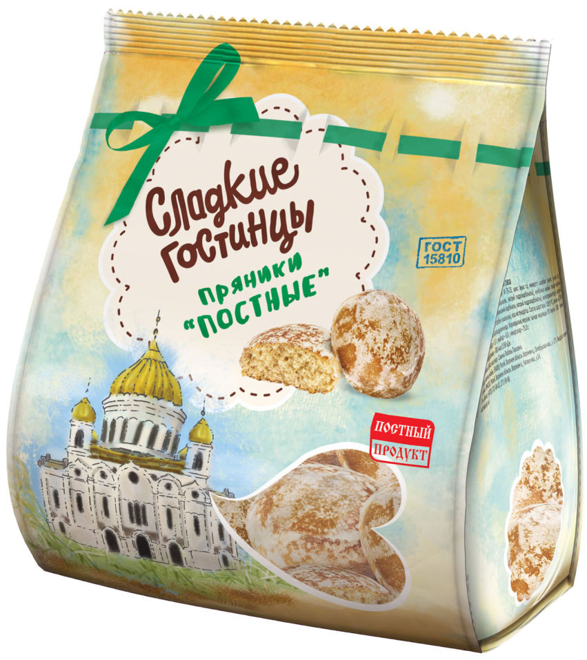Пряники Сладкие гостинцы Постные сырцовые 370г
