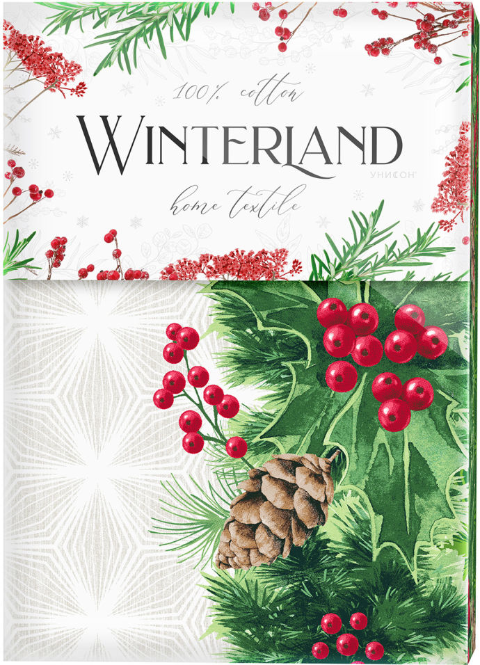 Набор подарочный Winterland Скатерть 145*220см + 6 салфеток 32*32см