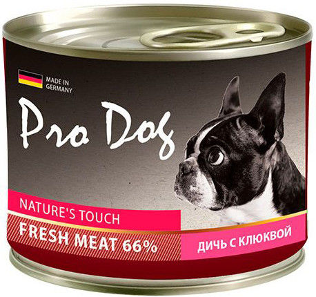Корм для собак Pro Dog Дичь клюква 200г Корм для собак Pro Dog Дичь клюква 200г