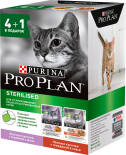 Корм для кошек Pro Plan Nutri Savour Sterilised с говядиной + с индейкой 5шт*85г Корм для кошек Pro Plan Nutri Savour Sterilised с говядиной + с индейкой 5шт*85г