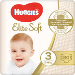 Подгузники Huggies Elite Soft №3 5-9кг 80шт Подгузники Huggies Elite Soft №3 5-9кг 80шт
