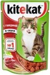 Корм для кошек Kitekat с говядиной в соусе 85г Корм для кошек Kitekat с говядиной в соусе 85г