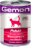 Корм для кошек Gemon Cat кусочки говядины 415г Корм для кошек Gemon Cat кусочки говядины 415г