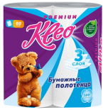 Бумажные полотенца Kleo Premium 2 рулона 3 слоя