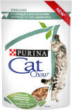 Корм для кошек Cat Chow Sterilised Курица и Баклажан в соусе 85г Корм для кошек Cat Chow Sterilised Курица и Баклажан в соусе 85г