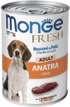 Влажный корм для собак Monge Dog Fresh Adult мясной рулет из утки 400г