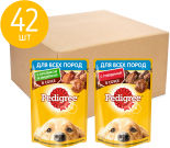 Набор влажных кормов для взрослых собак Pedigree Два вкуса 42шт*85г