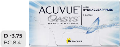 Контактные линзы Acuvue Oasys with Hydraclear Plus Двухнедельные -3.75/14/8.4 6шт