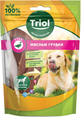 Лакомство для собак Triol Мясные грудки из Утки 70г