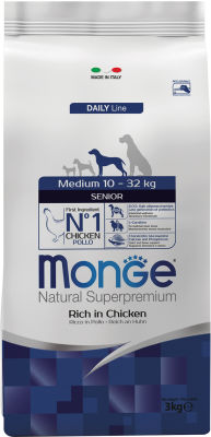 Корм для пожилых собак Monge Dog Medium для средних пород 3кг
