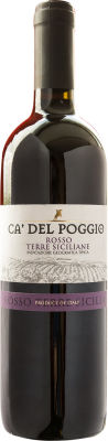 Вино Ca' del Poggio Rosso Terre Siciliane красное сухое 12.5% 0.75л
