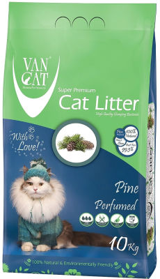 Наполнитель для кошачьего туалета Van Cat Сосновый лес комкующийся 10кг
