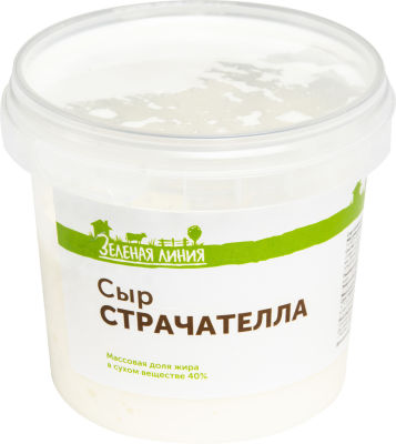 Сыр Маркет Зеленая линия Страчателла итальянский мягкий 40% 200г