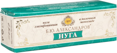 Нуга Б.Ю.Александров глазированная в молочном шоколаде 31% 40г