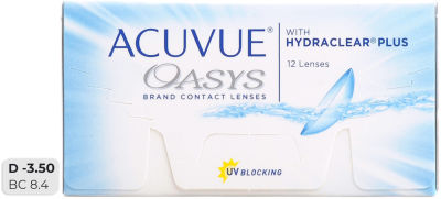 Контактные линзы Acuvue Oasys Hydraclear Plus Двухнедельные -3.5/14.3/8.4 12шт