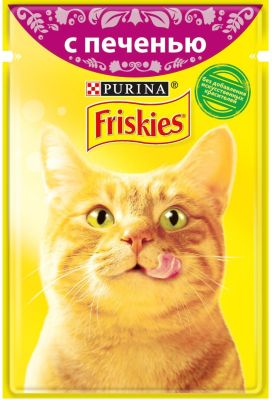 Корм для кошек Friskies с печенью в подливе 85г