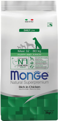 Корм для щенков Monge Dog Maxi для крупных пород 3кг