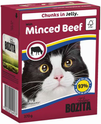 Корм для кошек Bozita Кусочки в желе с рубленой говядиной 370г