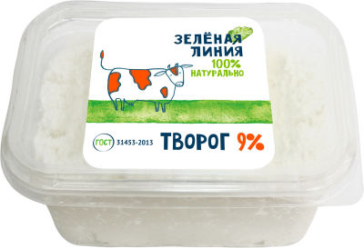 Творог Маркет Зеленая линия 9% 350г
